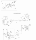 Blower HousingShrouds Flywheel Gear Reduction Rewind Starter Diagram and Parts List for 094302-0111-B1  Briggs and Stratton Engine